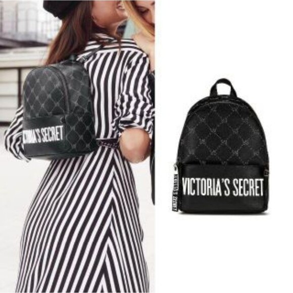 EUC Victoria\'s Secret women\'s small faux leather backpack \